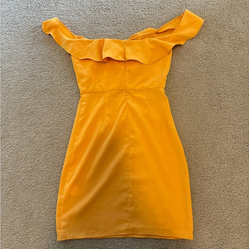 Two Arrows Yellow Ruffle Mini Dress - Picture 2 of 3